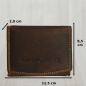 Preview: flevado Geldbörse Unisex Wiener Schachtel RFID Schutz Echt Leder (braun)